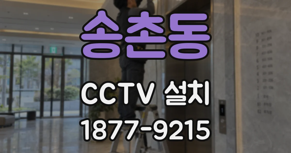 송촌동 CCTV 설치