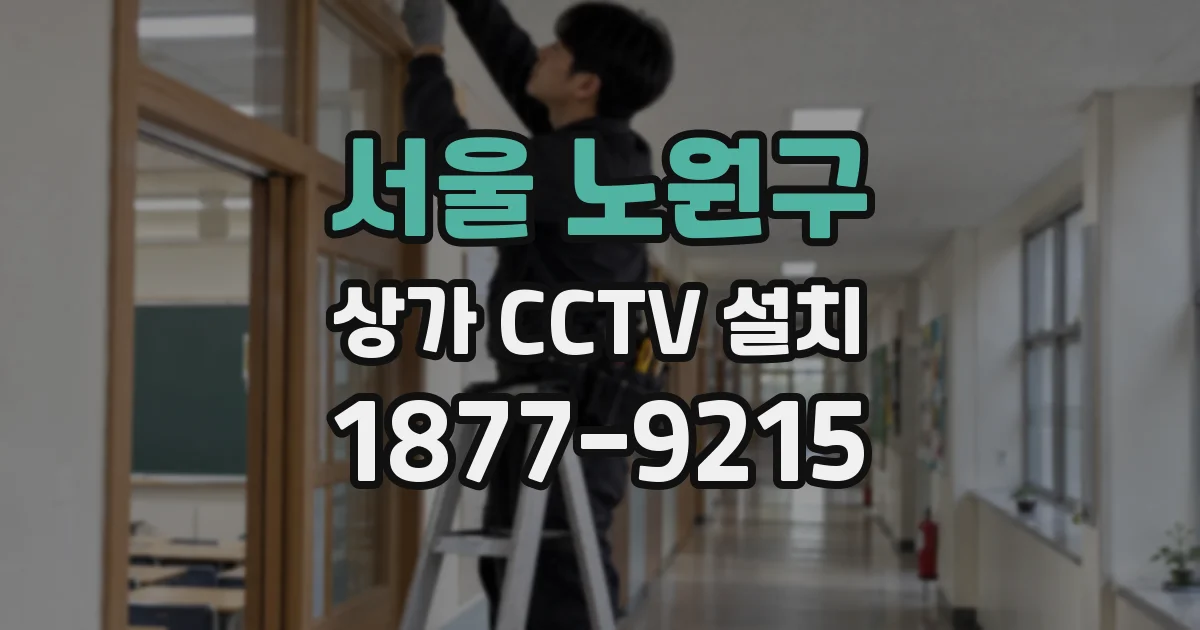 서울 노원구 상가 CCTV 설치