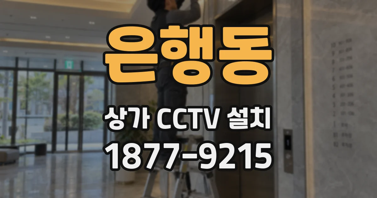 은행동 상가 CCTV 설치