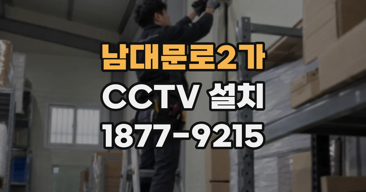 남대문로2가 CCTV 설치