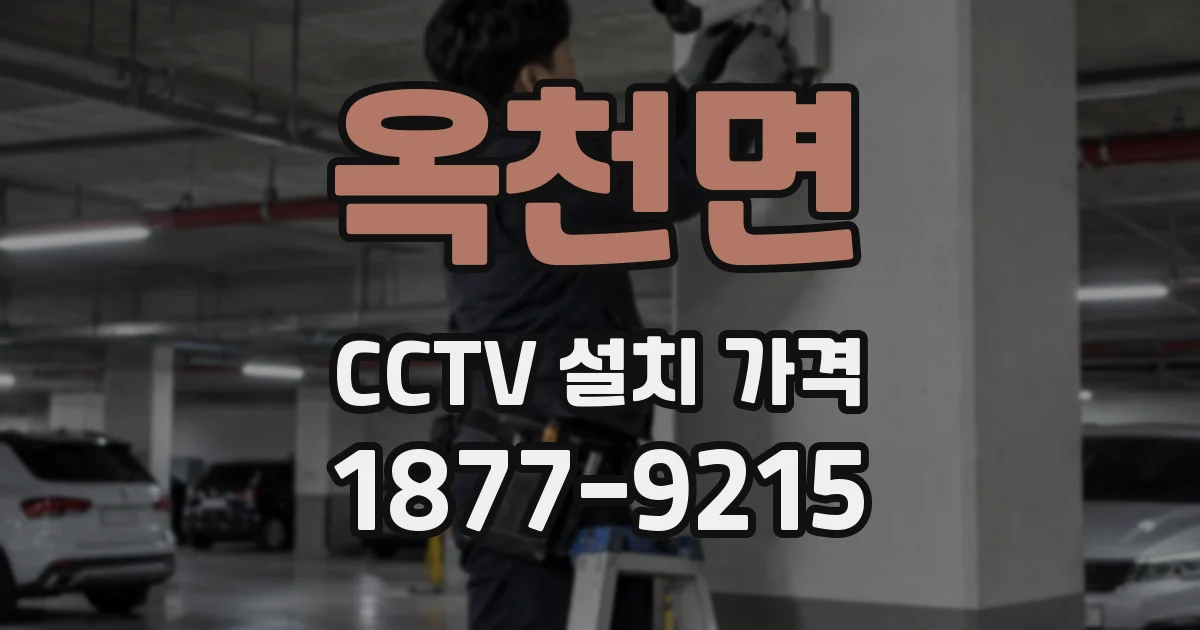 옥천면 CCTV 설치 가격