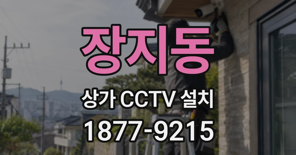 장지동 상가 CCTV 설치