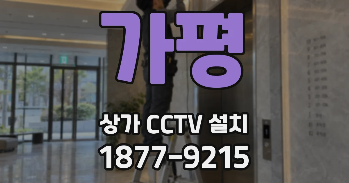 가평 상가 CCTV 설치