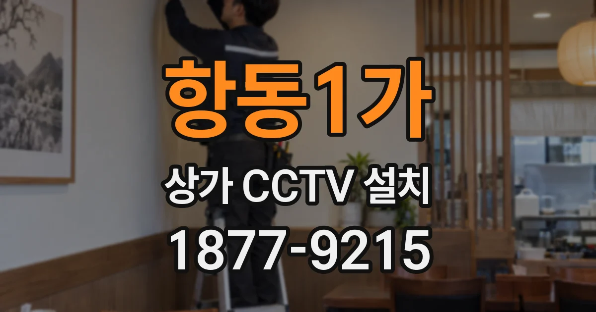 항동1가 상가 CCTV 설치