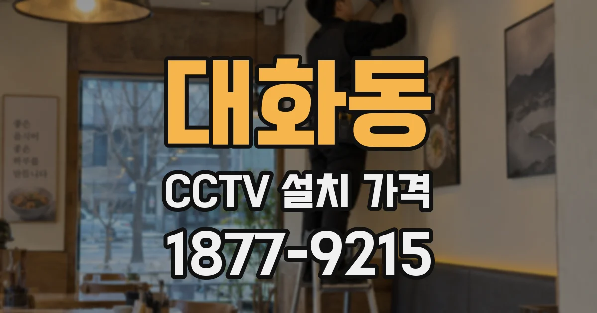 대화동 CCTV 설치 가격