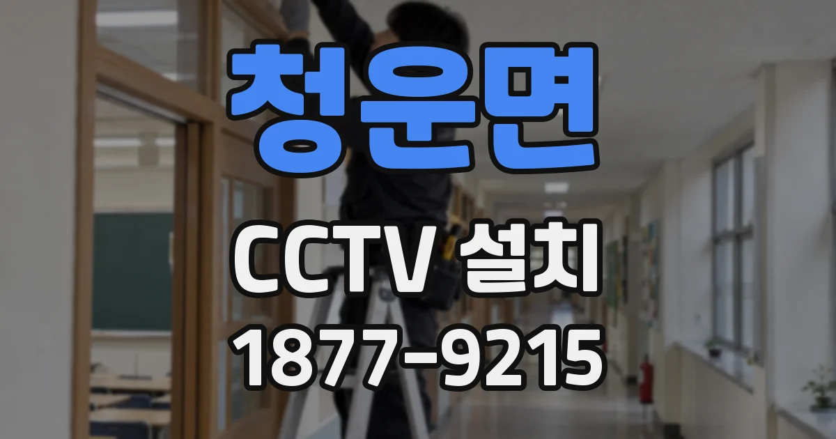 청운면 CCTV 설치