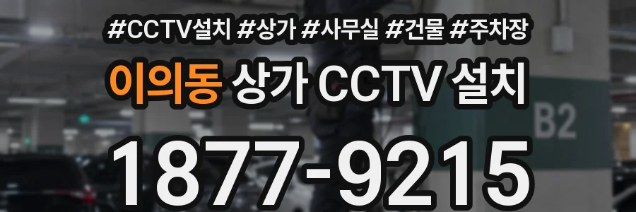 이의동 상가 CCTV 설치