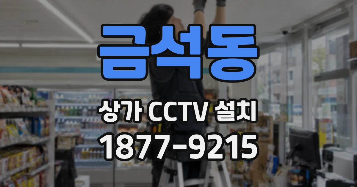 금석동 상가 CCTV 설치