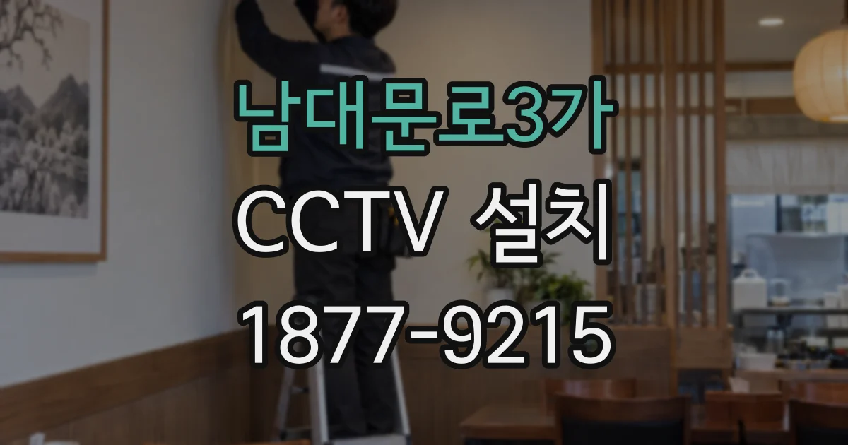 남대문로3가 CCTV 설치