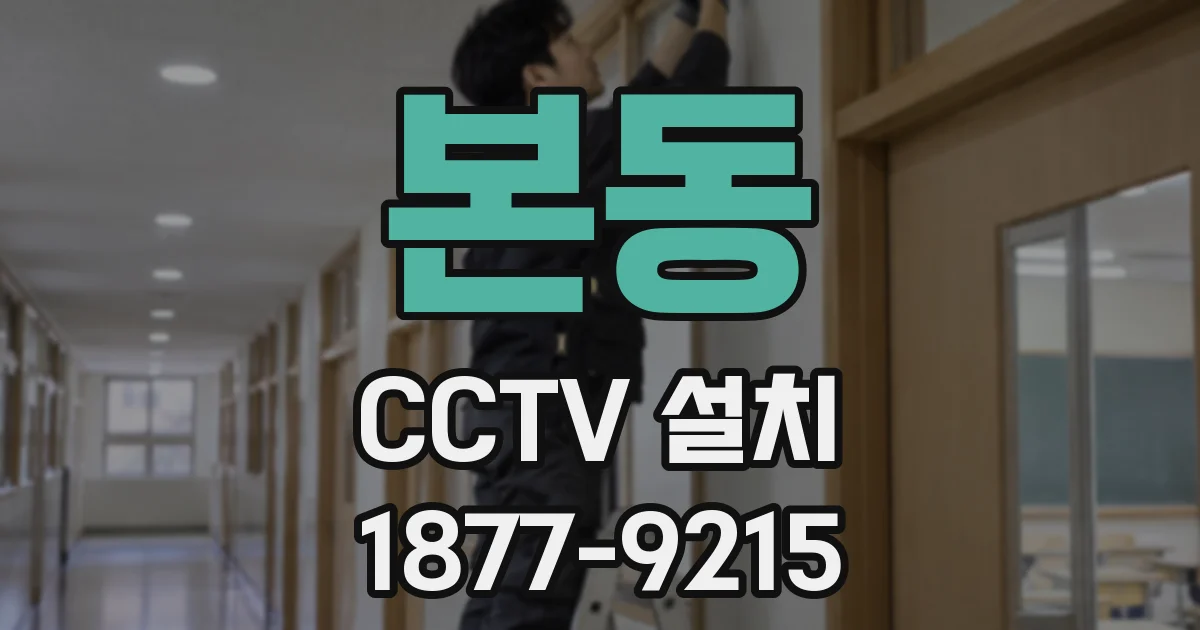 본동 CCTV 설치