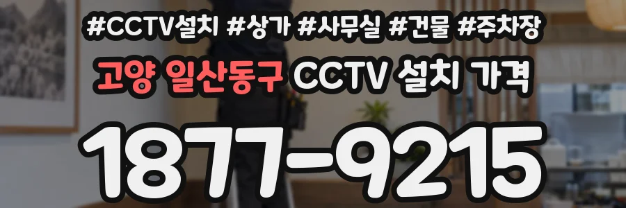 고양 일산동구 CCTV 설치 가격