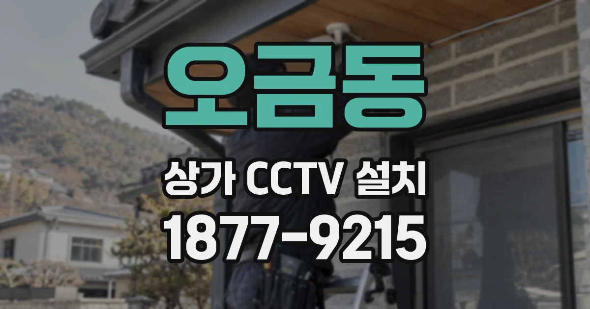 오금동 상가 CCTV 설치