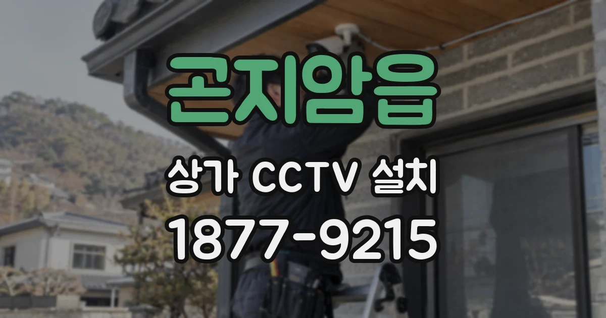 곤지암읍 상가 CCTV 설치
