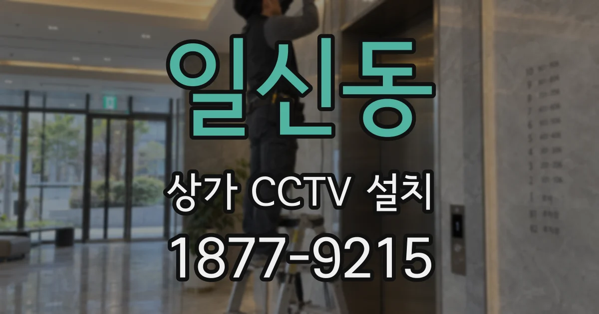 일신동 상가 CCTV 설치