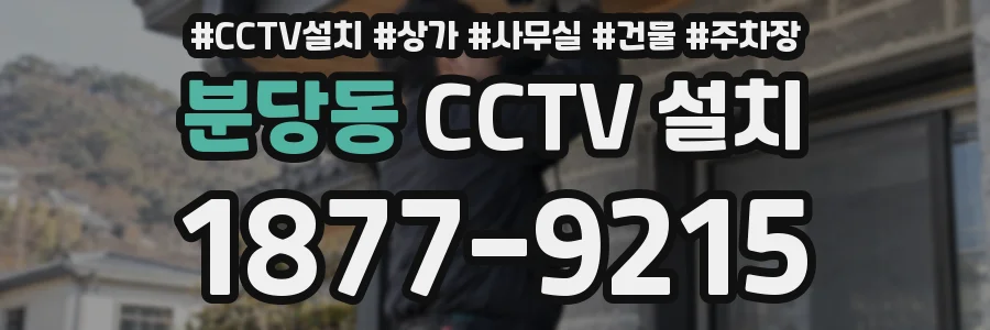분당동 CCTV 설치