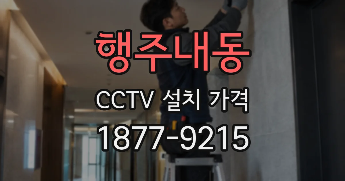 행주내동 CCTV 설치 가격