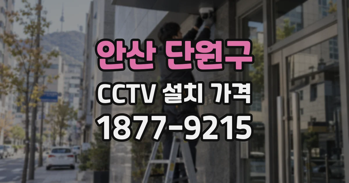 안산 단원구 CCTV 설치 가격