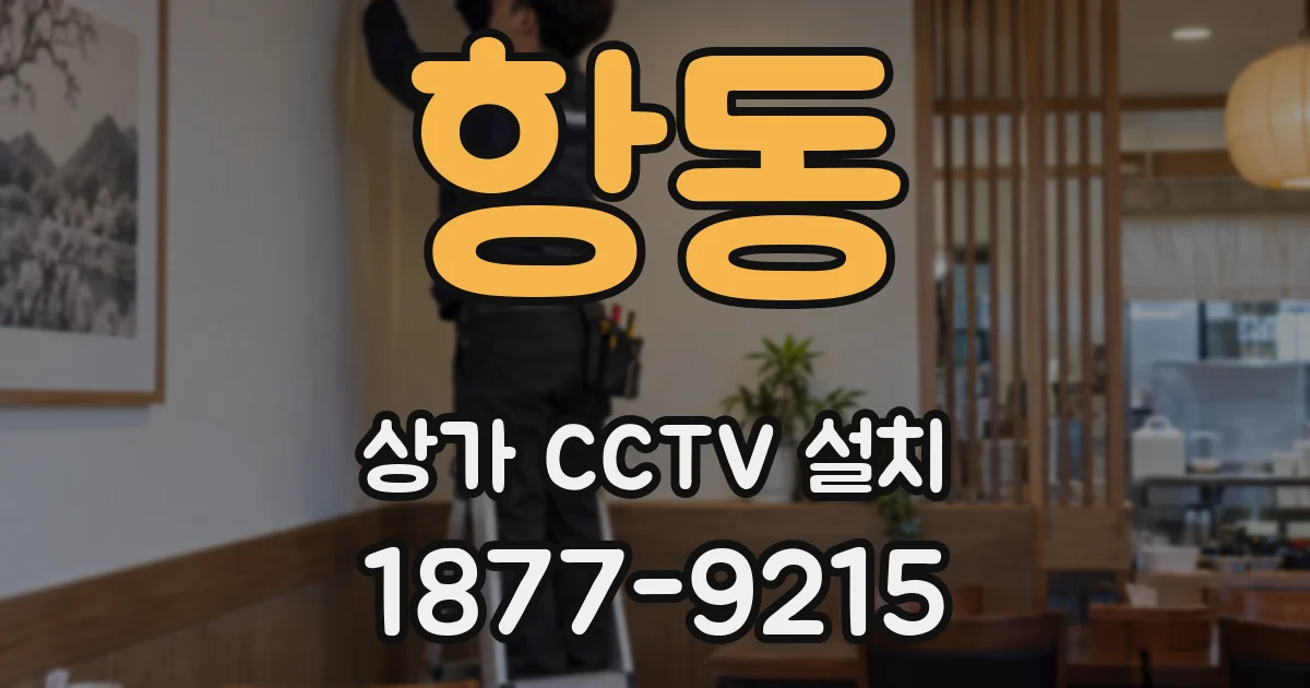 항동 상가 CCTV 설치