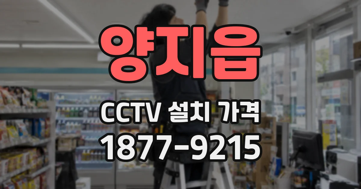 양지읍 CCTV 설치 가격