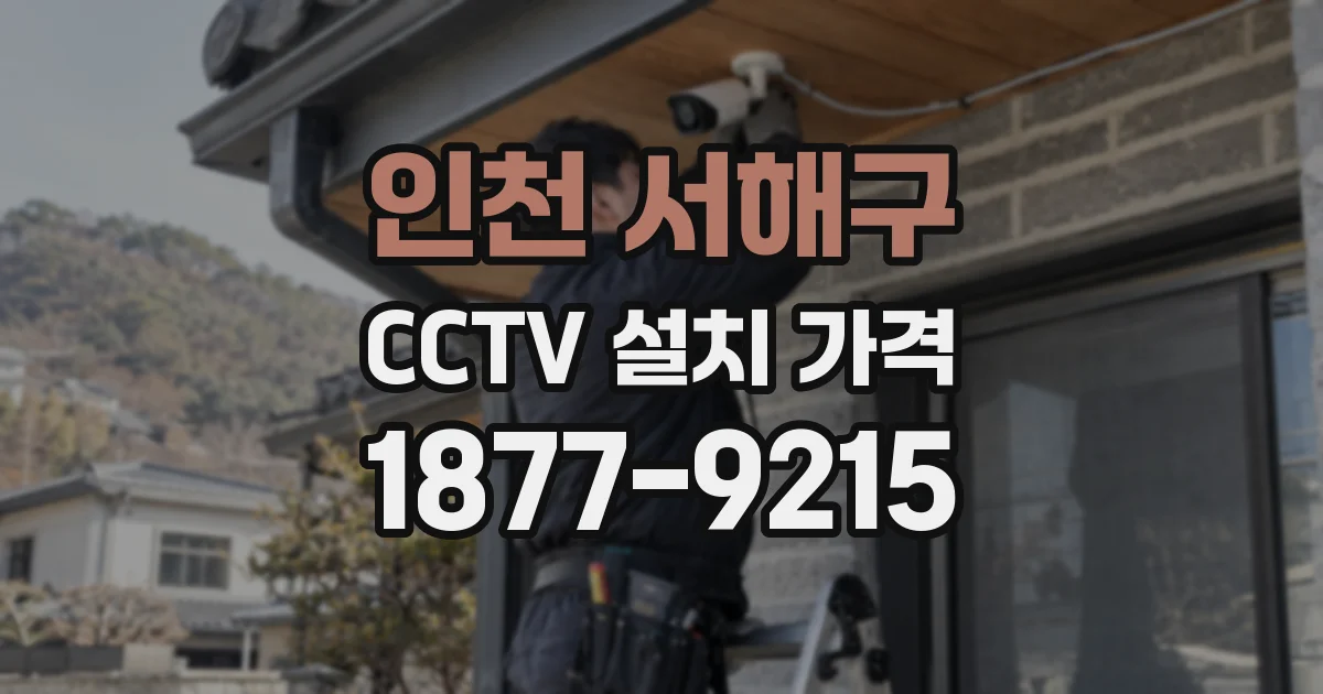 인천 서해구 CCTV 설치 가격