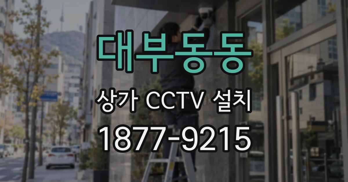 대부동동 상가 CCTV 설치