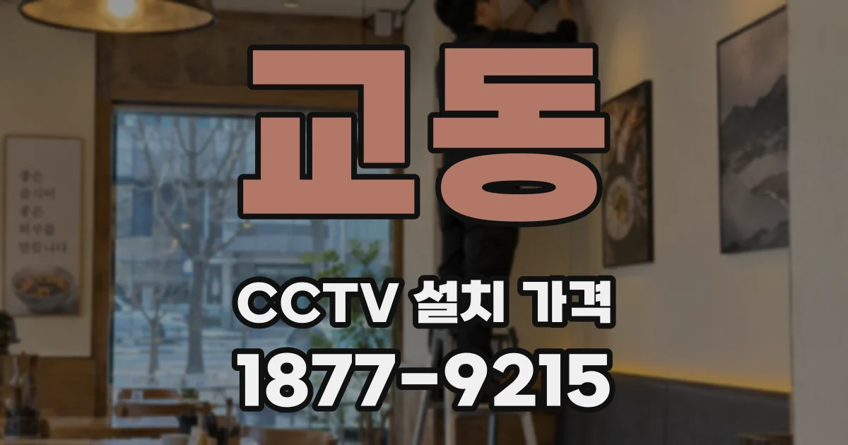 교동 CCTV 설치 가격