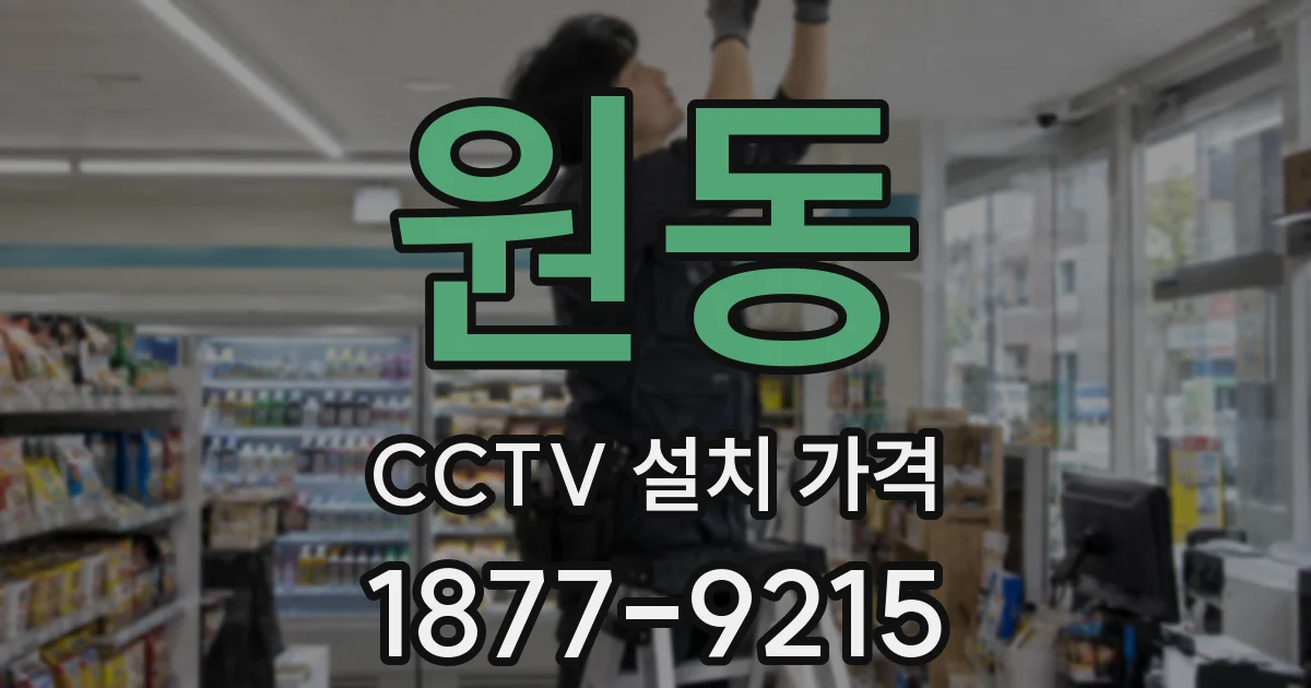 원동 CCTV 설치 가격