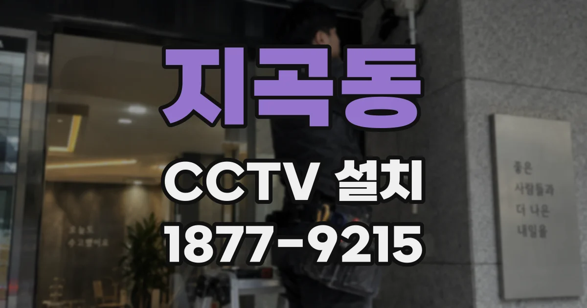 지곡동 CCTV 설치
