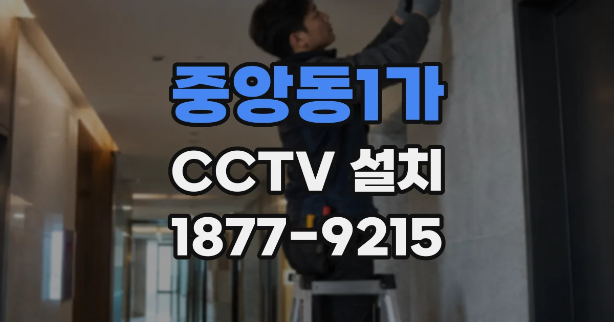 중앙동1가 CCTV 설치