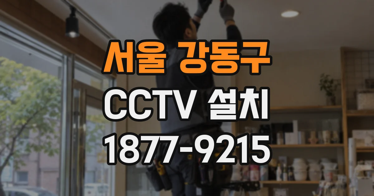 서울 강동구 CCTV 설치