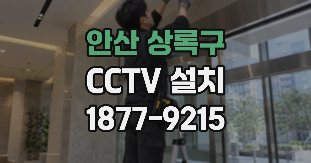 안산 상록구 CCTV 설치