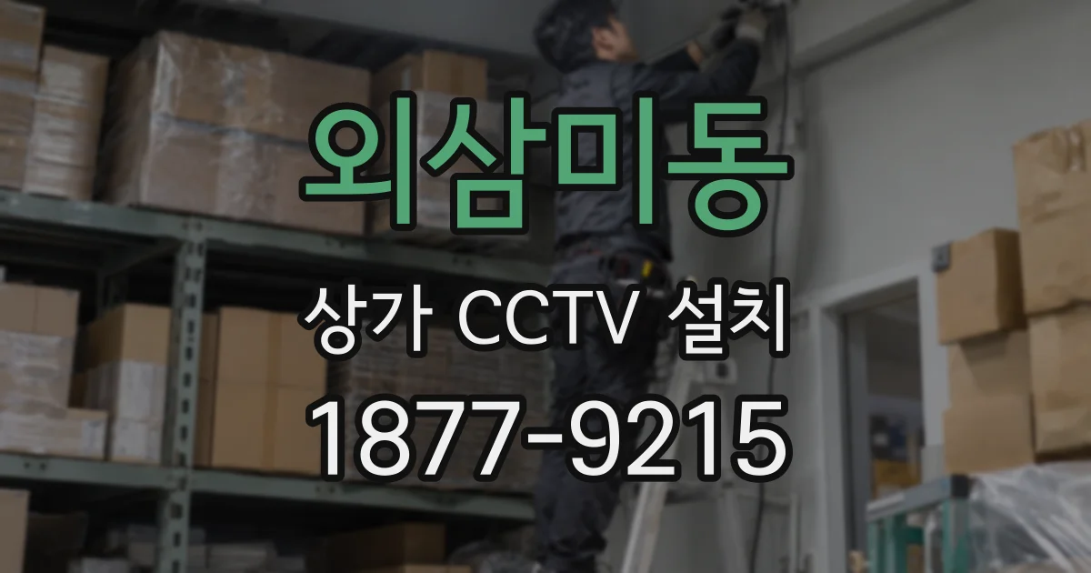 외삼미동 상가 CCTV 설치