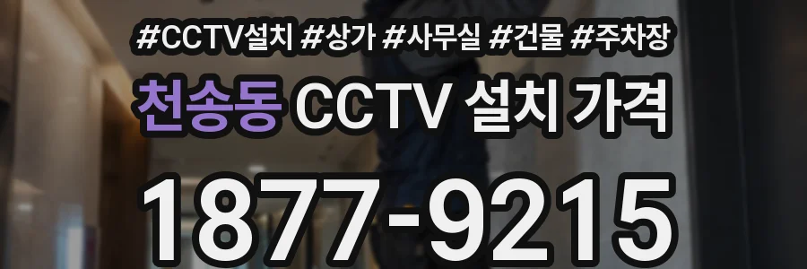 천송동 CCTV 설치 가격