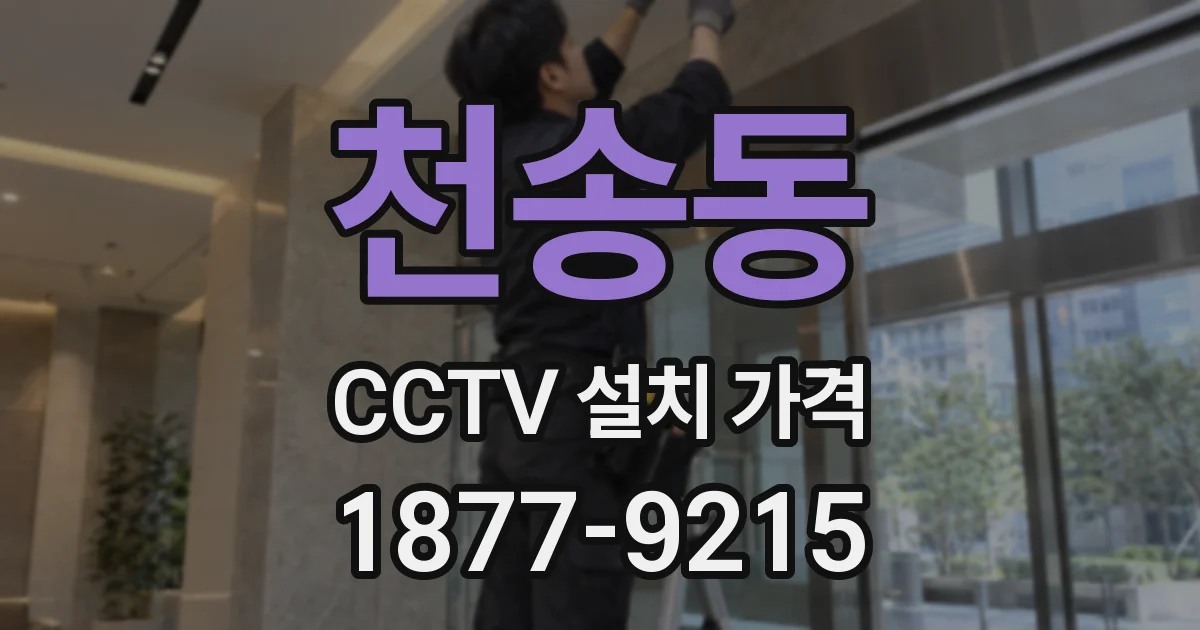 천송동 CCTV 설치 가격