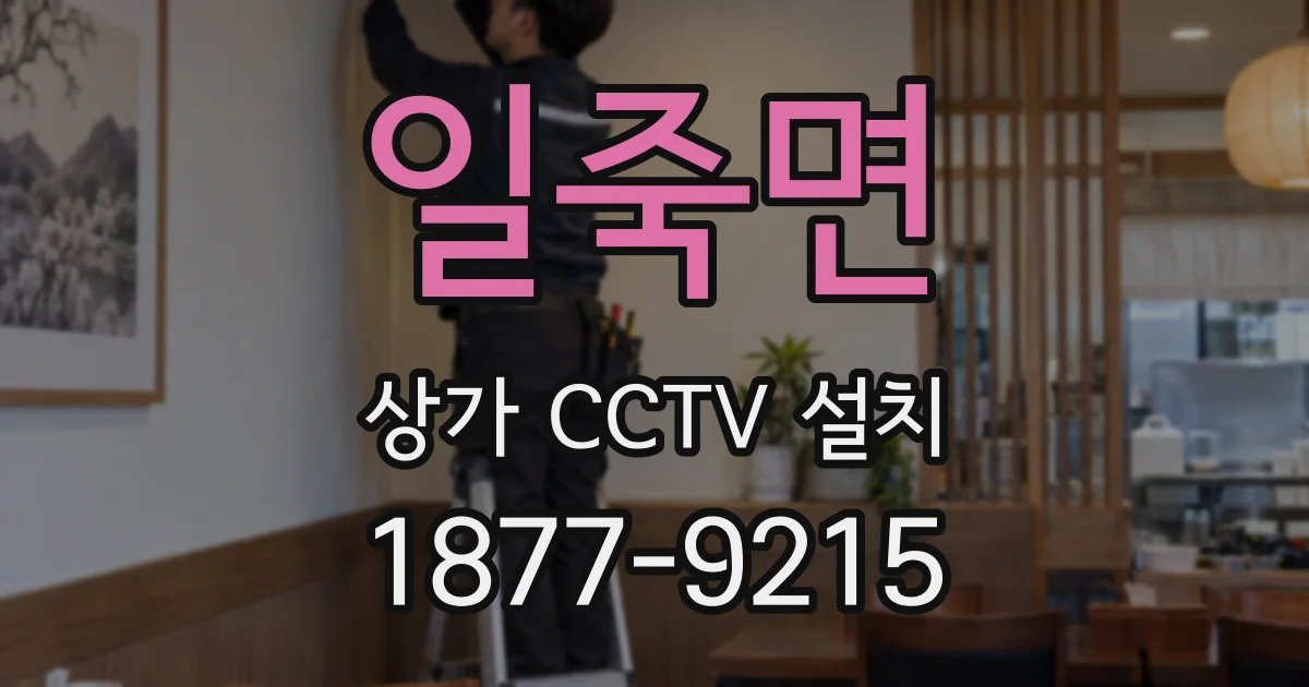 일죽면 상가 CCTV 설치