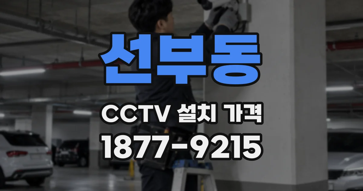 선부동 CCTV 설치 가격