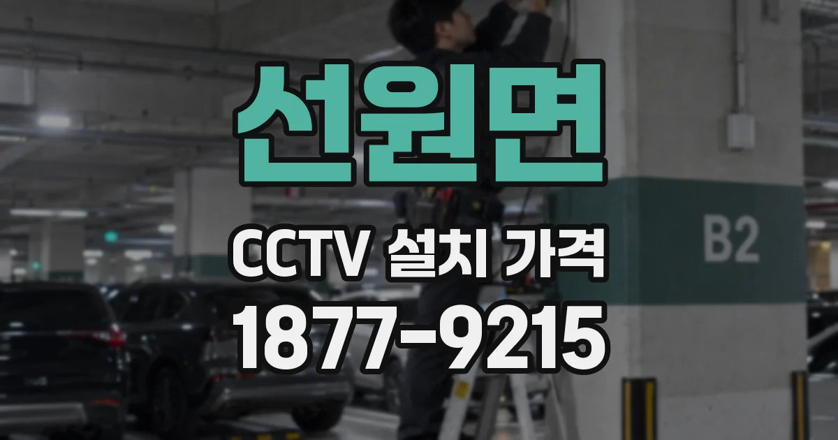 선원면 CCTV 설치 가격