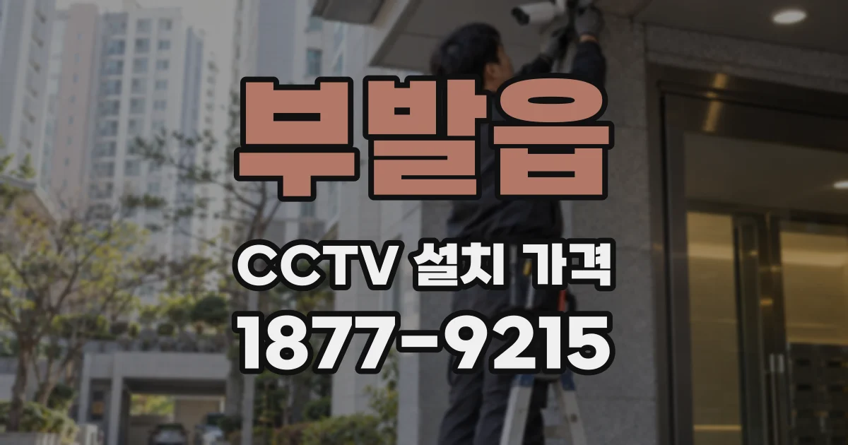 부발읍 CCTV 설치 가격