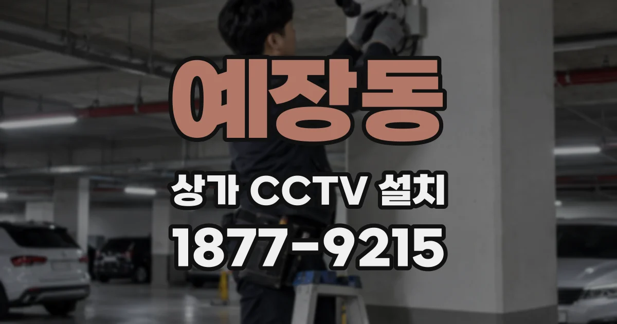 예장동 상가 CCTV 설치