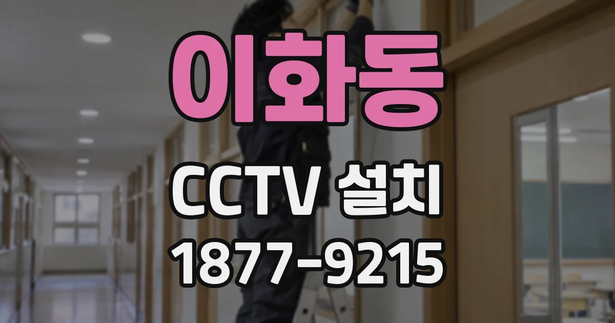 이화동 CCTV 설치