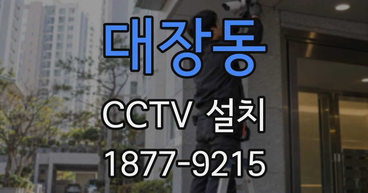 대장동 CCTV 설치
