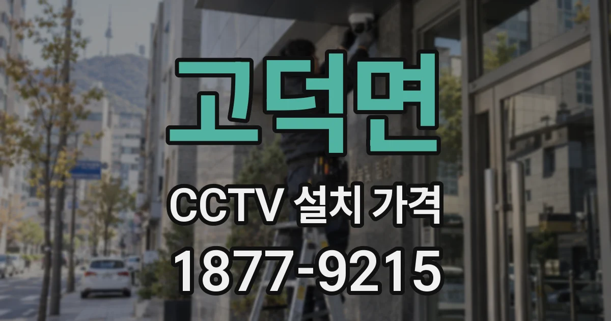 고덕면 CCTV 설치 가격