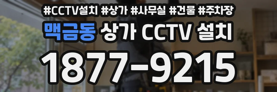 맥금동 상가 CCTV 설치