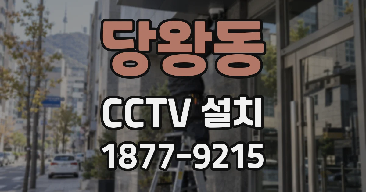 당왕동 CCTV 설치