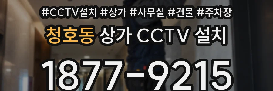 청호동 상가 CCTV 설치