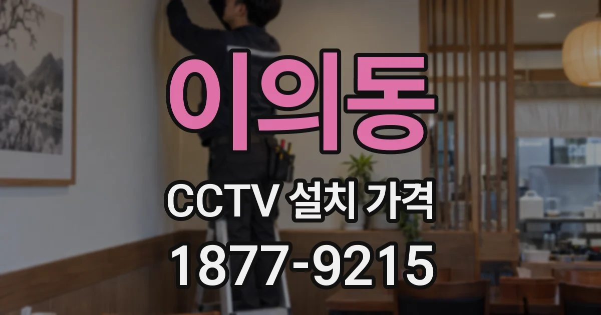 이의동 CCTV 설치 가격