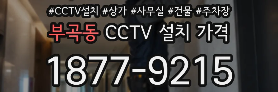 부곡동 CCTV 설치 가격