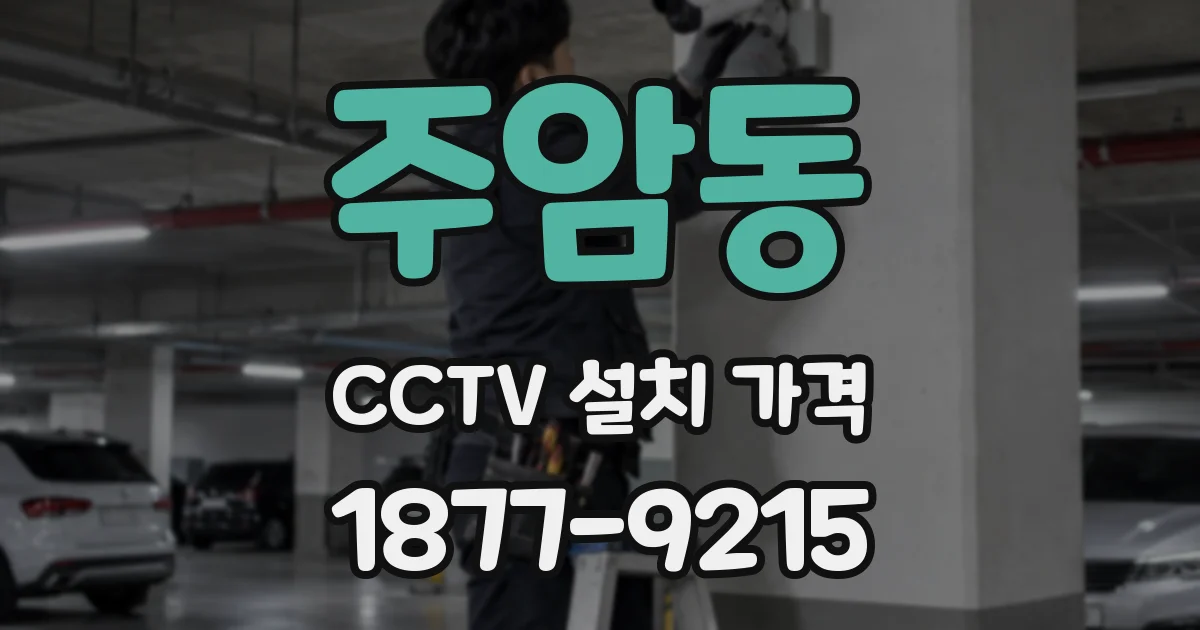 주암동 CCTV 설치 가격