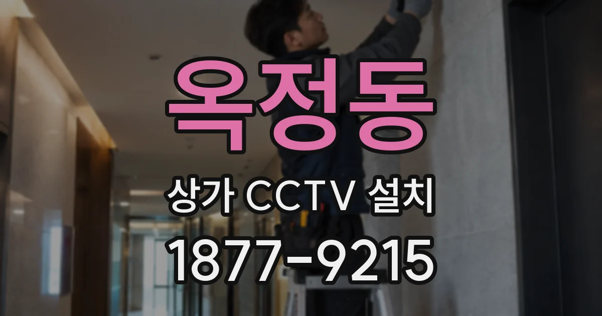 옥정동 상가 CCTV 설치