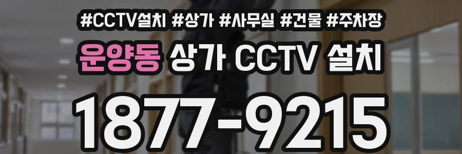 운양동 상가 CCTV 설치